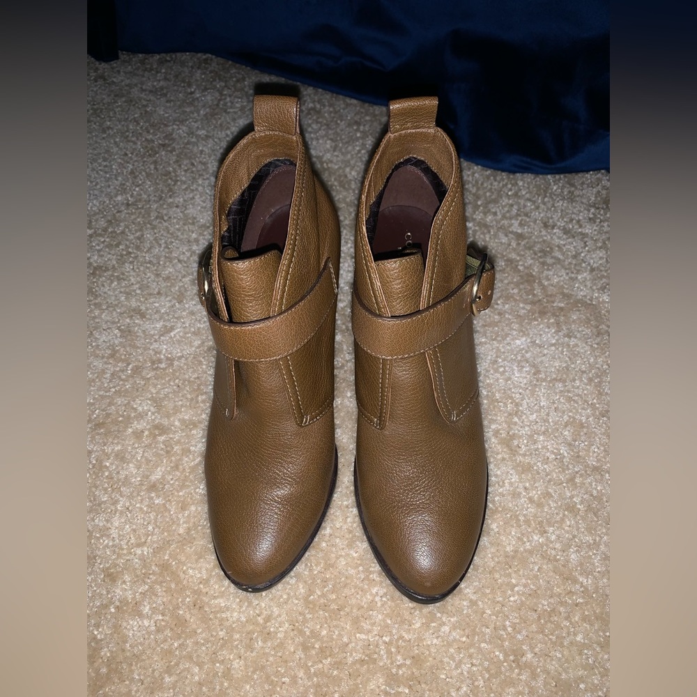 Cole Haan Lily Brown Pebbled Leather Boots